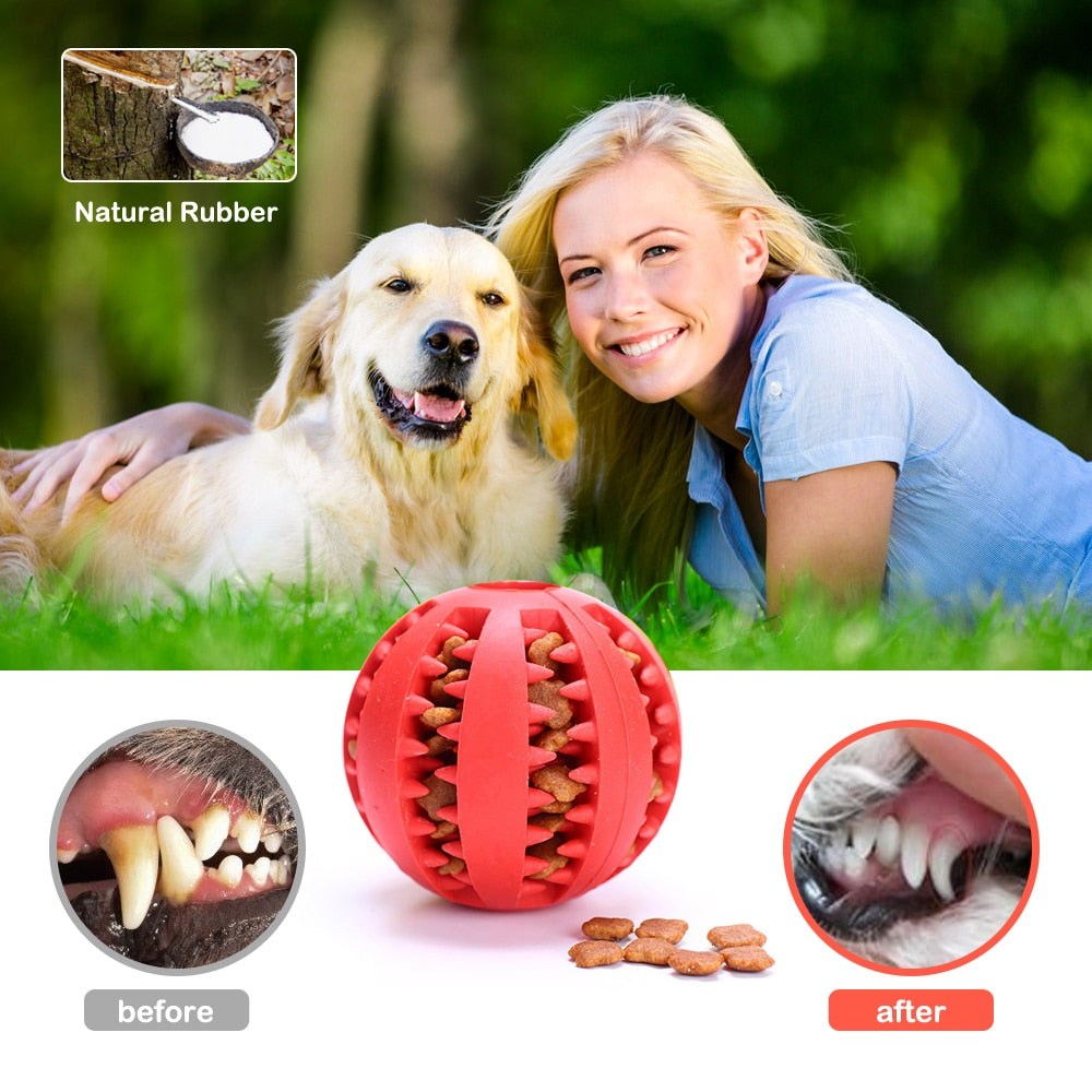 Rubber Balls Chewing Pet Toys - Fun & Durable for Your Pets