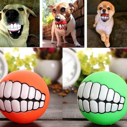 Pet Ball Teeth Silicon Chew Toys for Large Breeds Durable