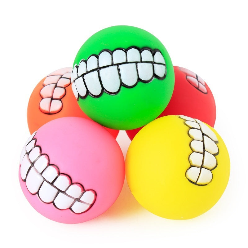 Pet Ball Teeth Silicon Chew Toys for Large Breeds Durable