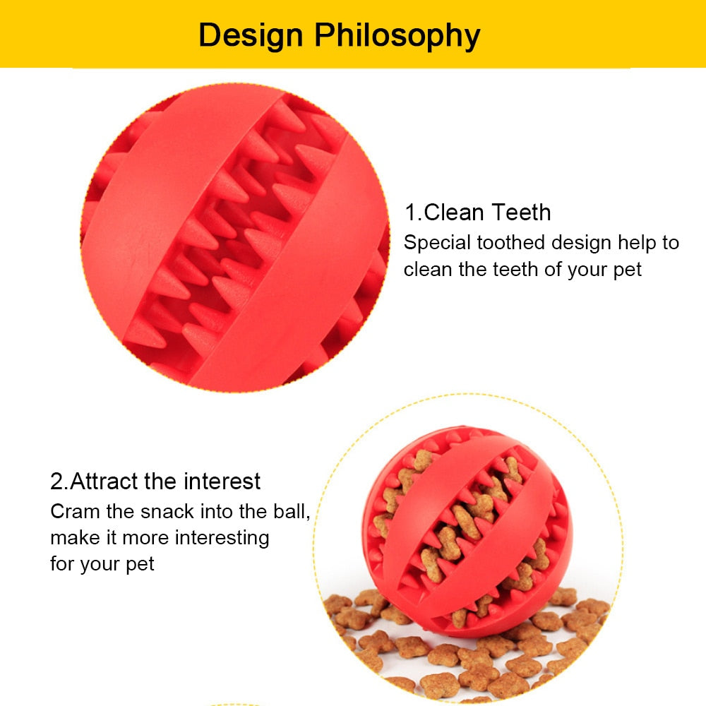 Rubber Balls Chewing Pet Toys - Fun & Durable for Your Pets