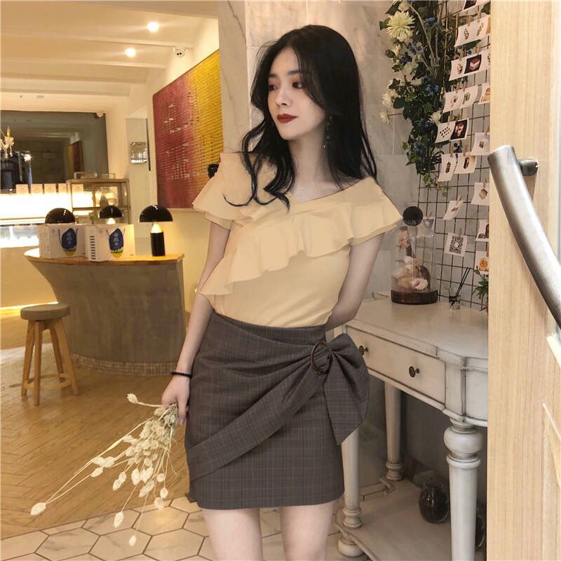 Summer V-Neck Off-Shoulder T-Shirt for Women - Chic Style