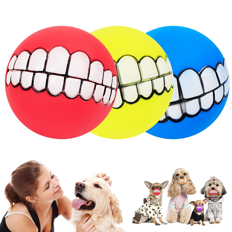 Pet Ball Teeth Silicon Chew Toys for Large Breeds Durable