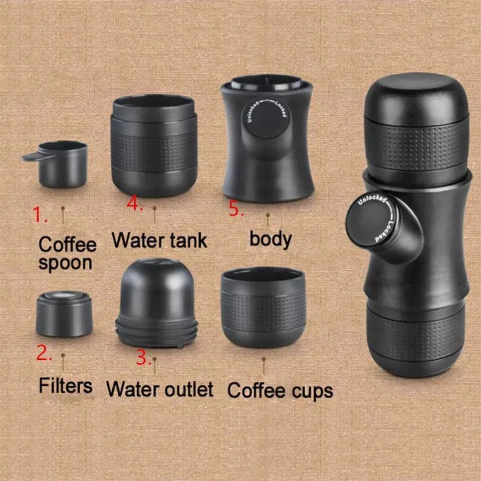 Portable Espresso Machine Maker - Brew Anywhere with Ease