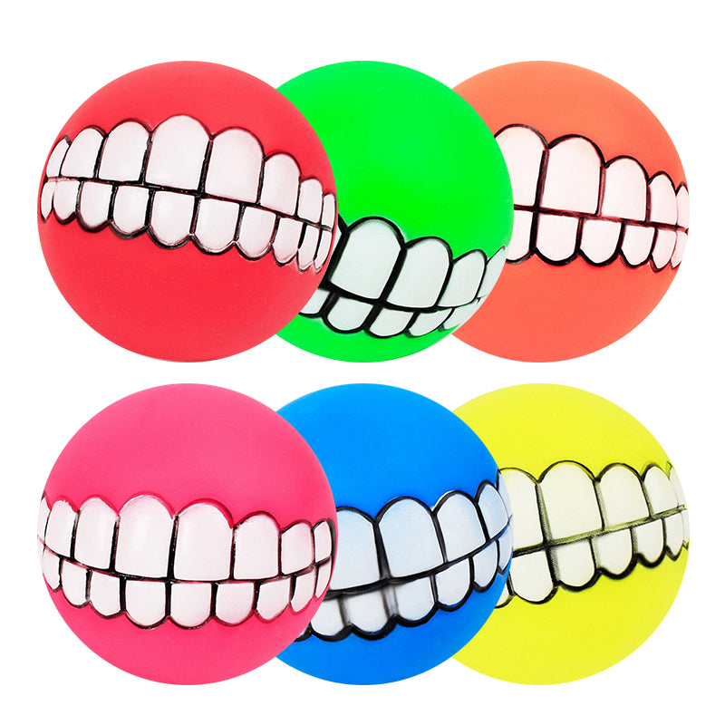 Pet Ball Teeth Silicon Chew Toys for Large Breeds Durable